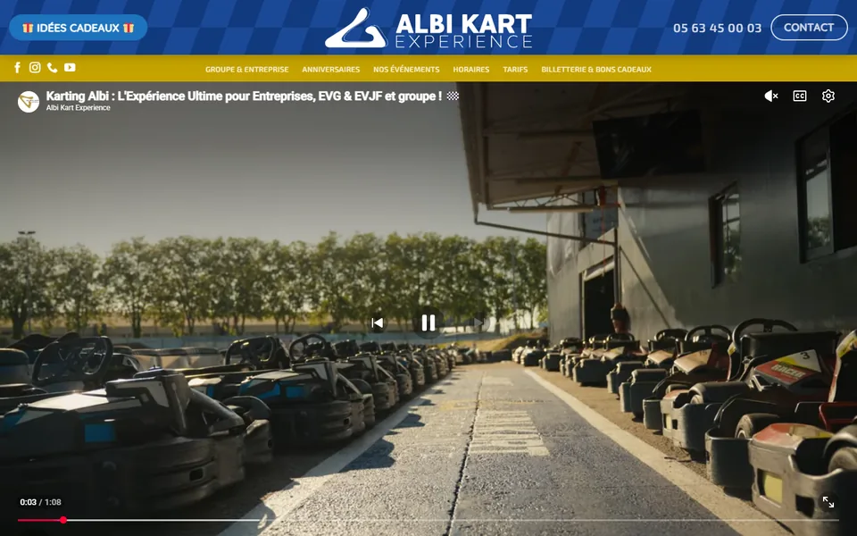 Site de Albi Kart Expérience sur ordinateur