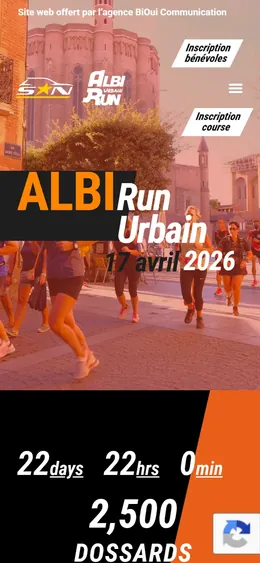 Site de Albi Run Urbain sur téléphone