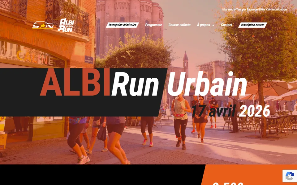 Site de Albi Run Urbain sur ordinateur