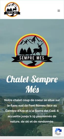 Site de Chalet Sempre Més sur téléphone