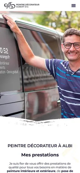 Site de Eric Aubert sur téléphone