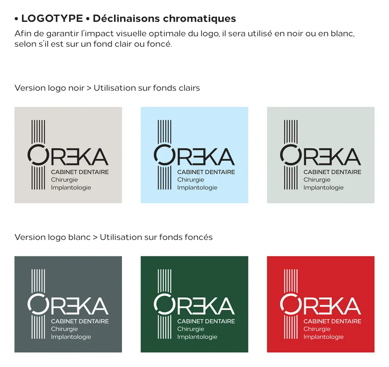 Les déclinaisons du logo, extraites de la charte graphique