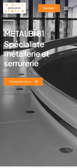 Site de METALBI 81 sur téléphone
