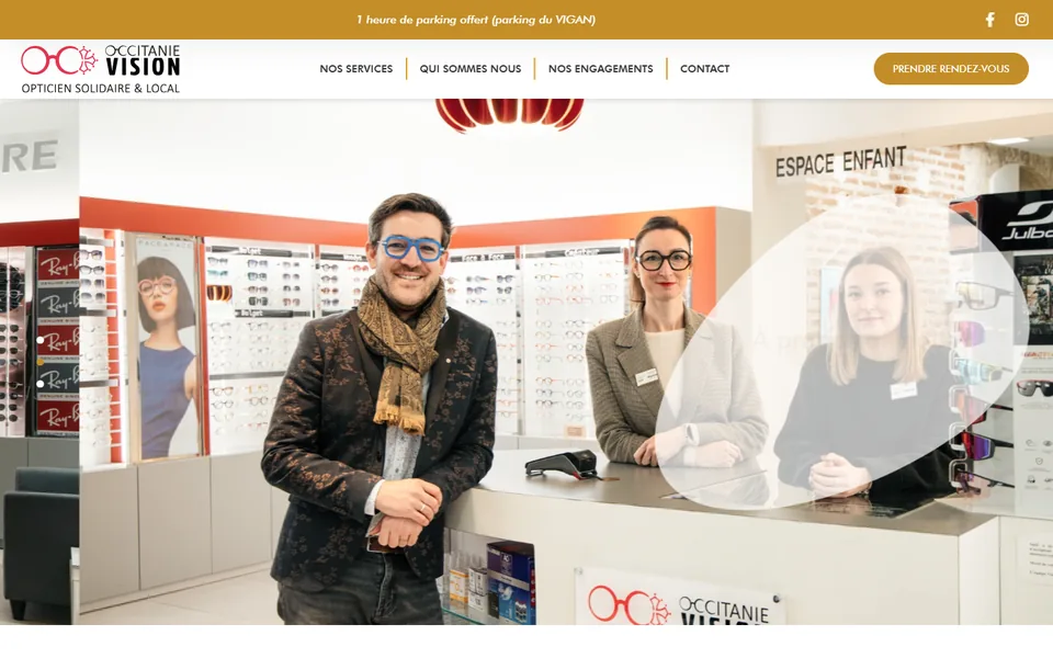 Site de Occitanie Vision sur ordinateur