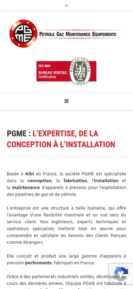 Site de PGME sur téléphone