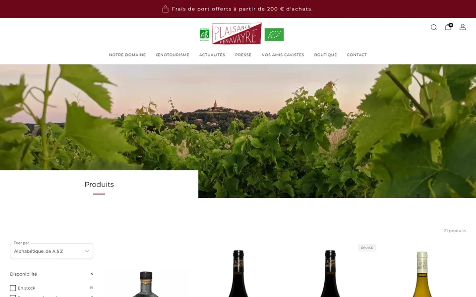 Site de Plaisance de Penavayre sur ordinateur