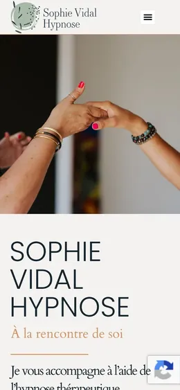 Site de Sophie Vidal Hypnose sur téléphone