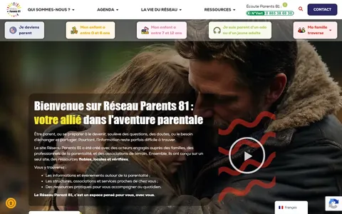 Site de UDAF du Tarn, Réseau Parents 81