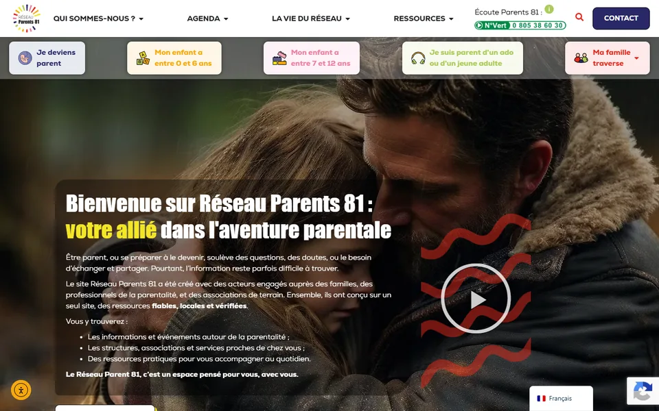 Site de UDAF du Tarn, Réseau Parents 81 sur ordinateur