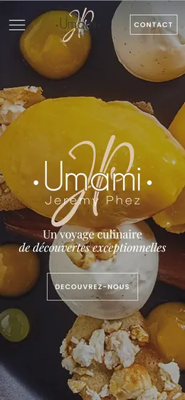 Site de Umami sur téléphone